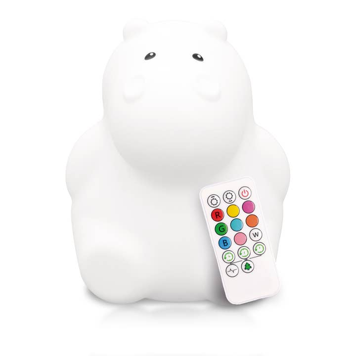 Lumieworld - Wholesale Night Light - Kids & Baby - Lumipets® LED Hippo Night Light with Remote