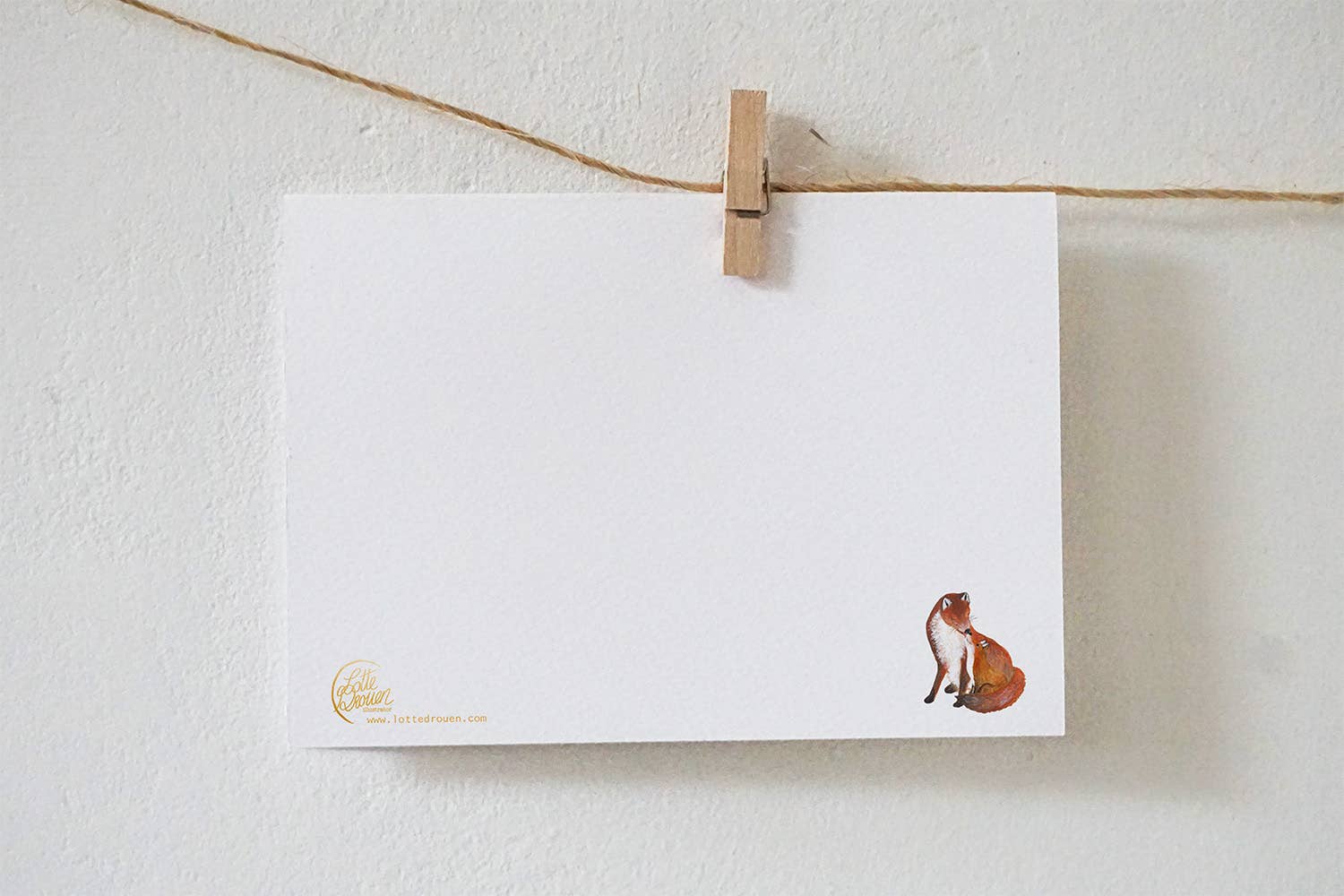 Lotte Drouen - Wholesale Everyday Greeting Card - Map Big and small fox1