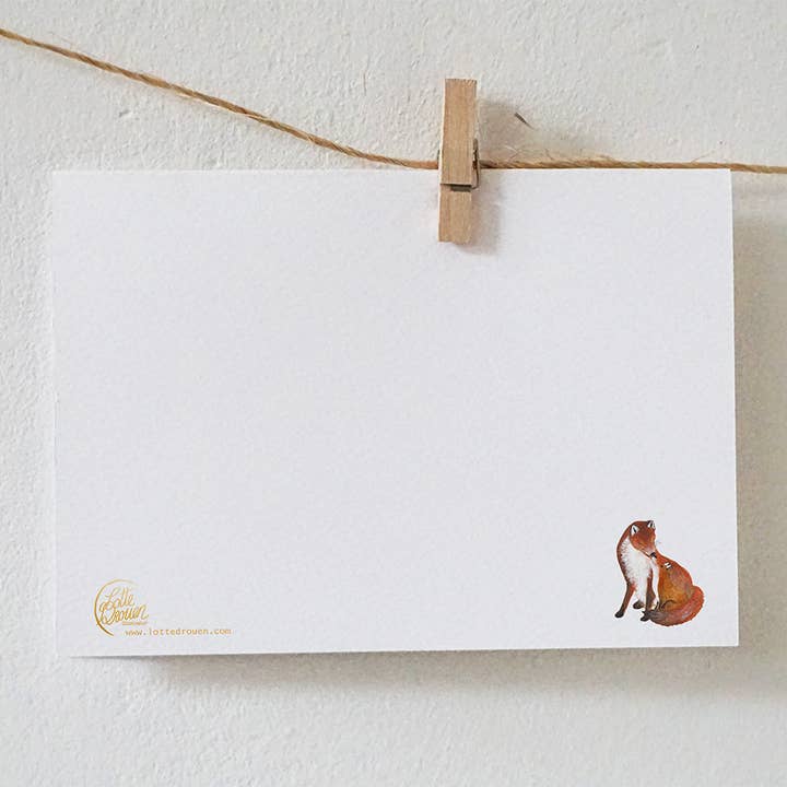 Lotte Drouen - Wholesale Everyday Greeting Card - Map Big and small fox1