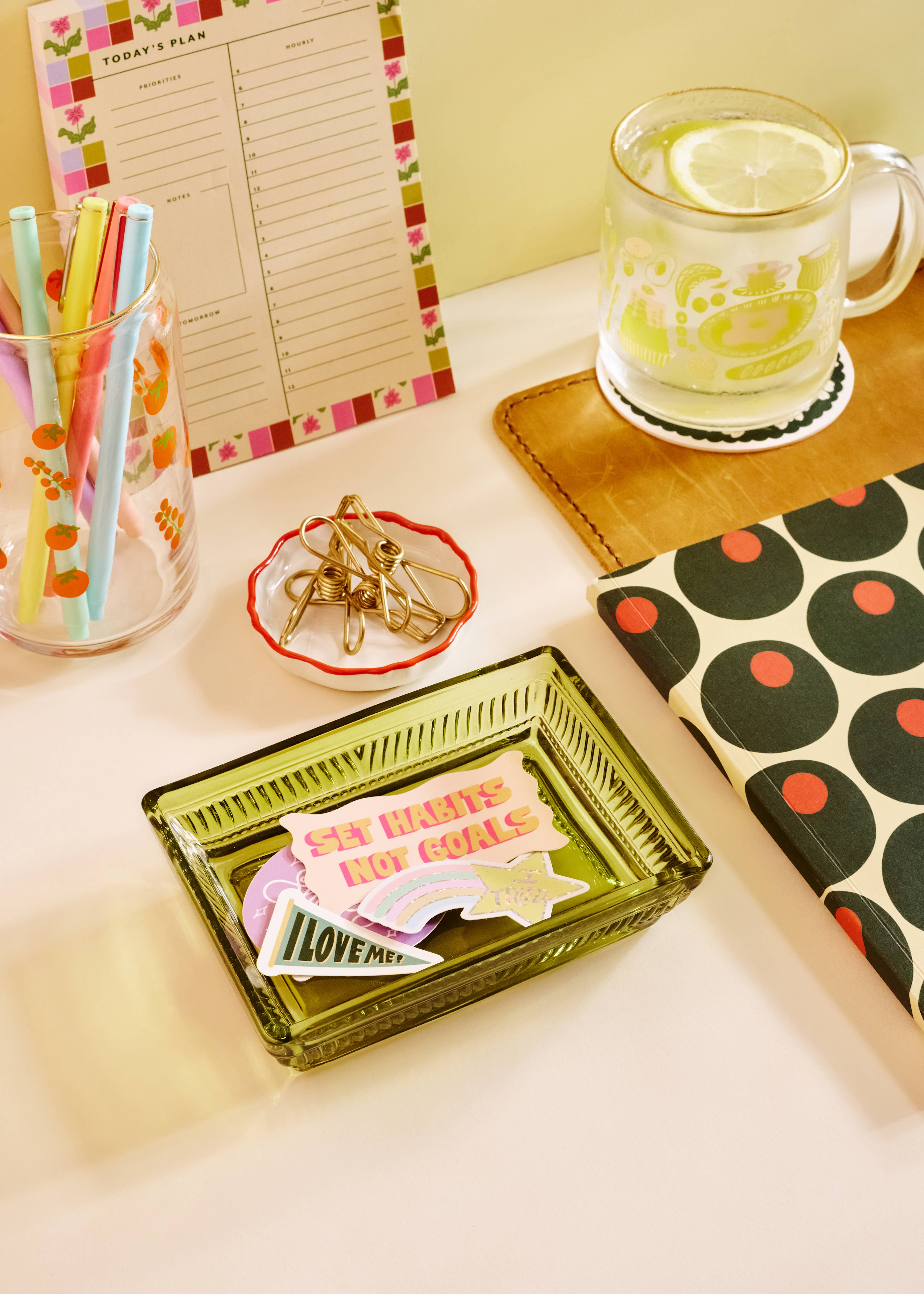 One & Only Paper - Vente Agendas - Bloc-notes Planificateur Quotidien à Fleurs à Carreaux3