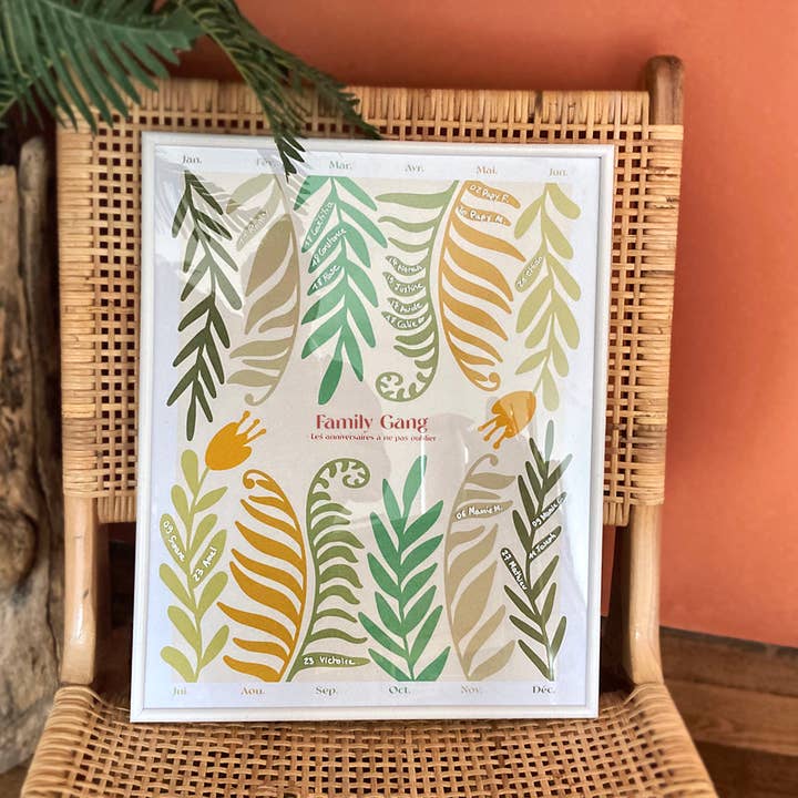 Leaves Birthday Poster KIT for wholesale by Treebu Family