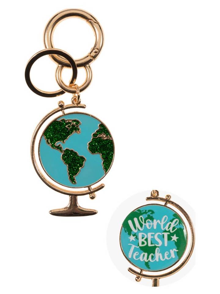 H Globe Emaille Wereld Beste Leraar Tas Bedel C3K-2395 voor wholesale door anbfashion