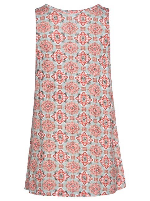 Multi Print LASCANA Women's Printed Keyhole Neckline Top for wholesale on Faire