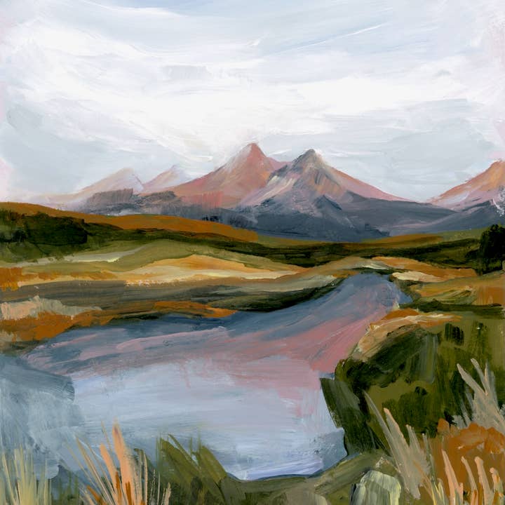 Grand Tetons mountain landscape - Wyoming canvas print for wholesale by Meredith Oneal Art