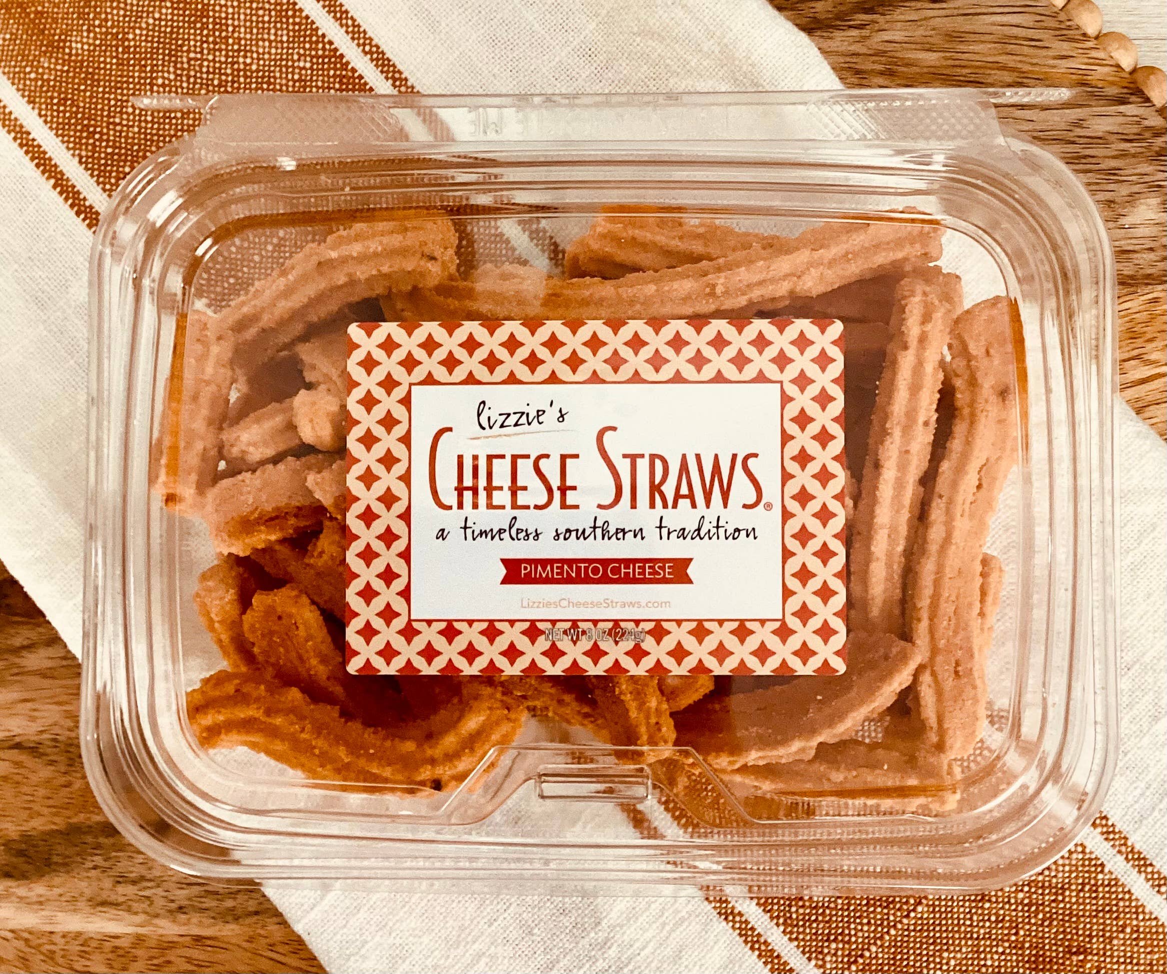 Lizzie's Cheese Straws - Wholesale Puffed Snack - 8 oz. Pimento Cheese Straws