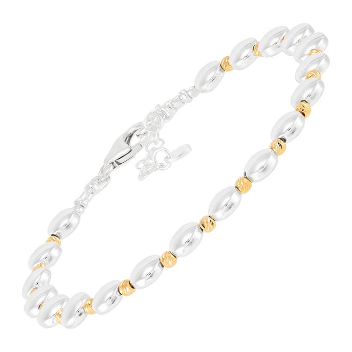 Bracelet en argent 'Limitless' Silpada avec hématite plaquée or 14K pour la vente par Silpada
