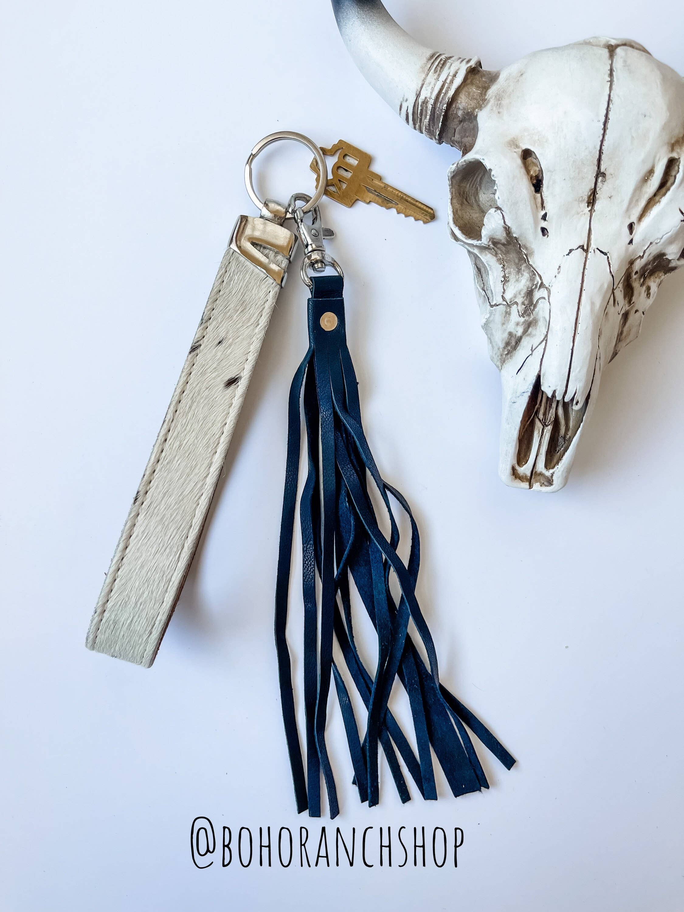 Boho Ranch Shop - Wholesale Keychain - Women's - Leather Fringe Keychain - Tassel Fringe Keychain1