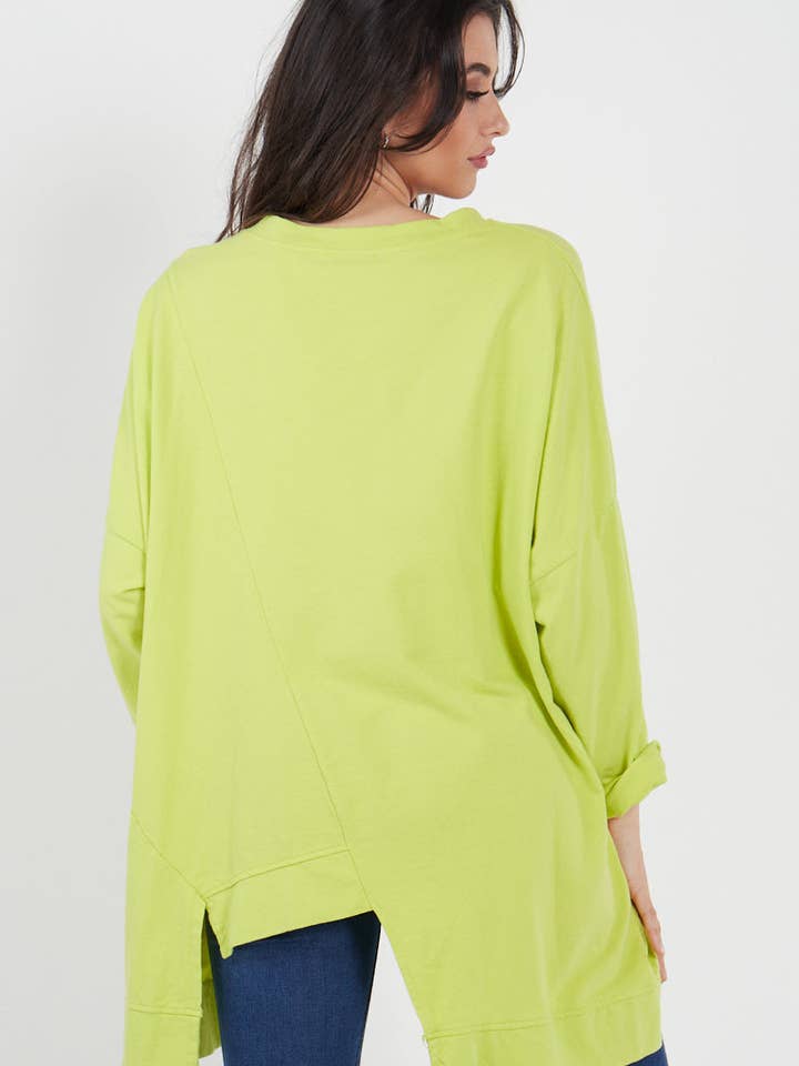 Miss Bold – wholesale Tunic – Women’s – Italian Panel Zip Detail Plus Size Baggy Top4