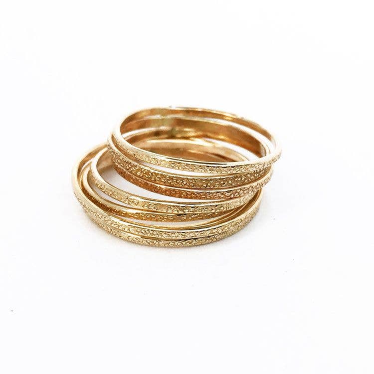 Agapantha Jewelry - Wholesale Band/Stacked Ring - Danni Glitter Bands2