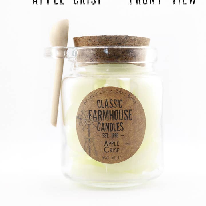 NEW! Classic Wax Melt Jar - Apple Crisp for wholesale by Classic Farmhouse Candles