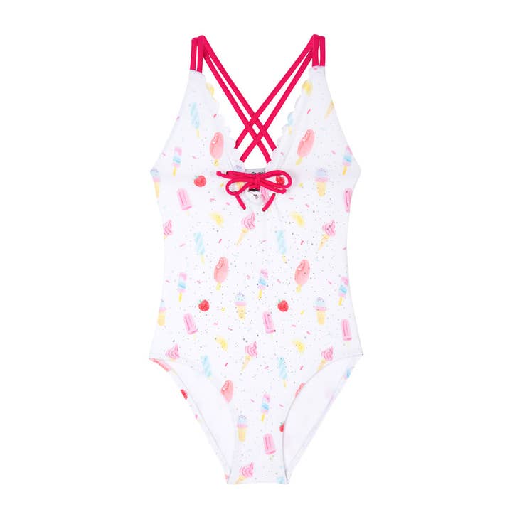 Bañador Camille Freshness Print anti UV de 1 pieza para venta al por mayor de Chipote Pas