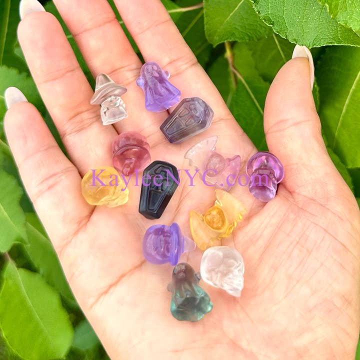 KayleeNYC - Wholesale Spiritual stone/crystal - Mini Candy Fluorite Halloween Carvings Crystal7