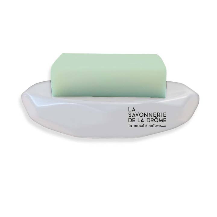 La Savonnerie de la Drôme – Großhandel Badeseifenschale – Keramikseifenschale „Weiß“0