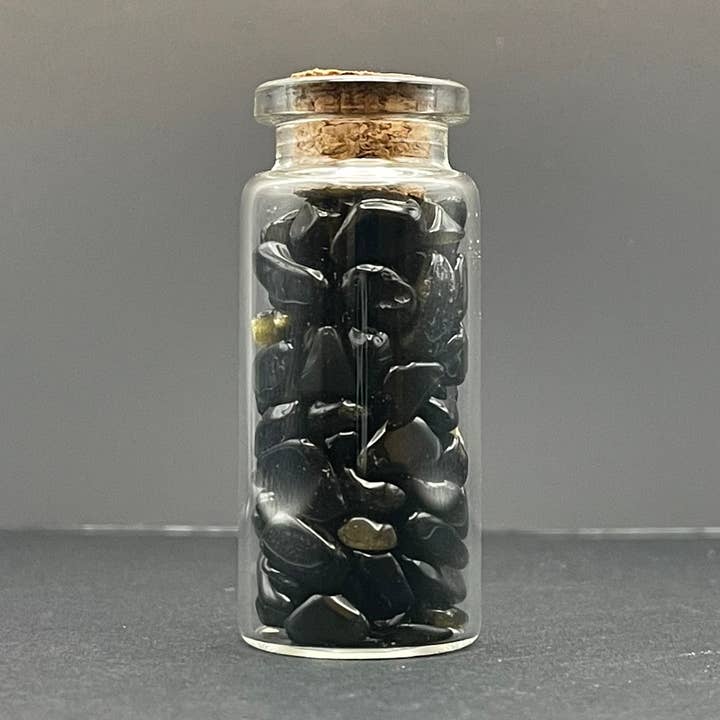 Midwest Apothecary - Vente Pierre et cristal de spiritualité - Sortie | Flacon de 10 ml de puces de cristal d'obsidienne Golden Sheen2