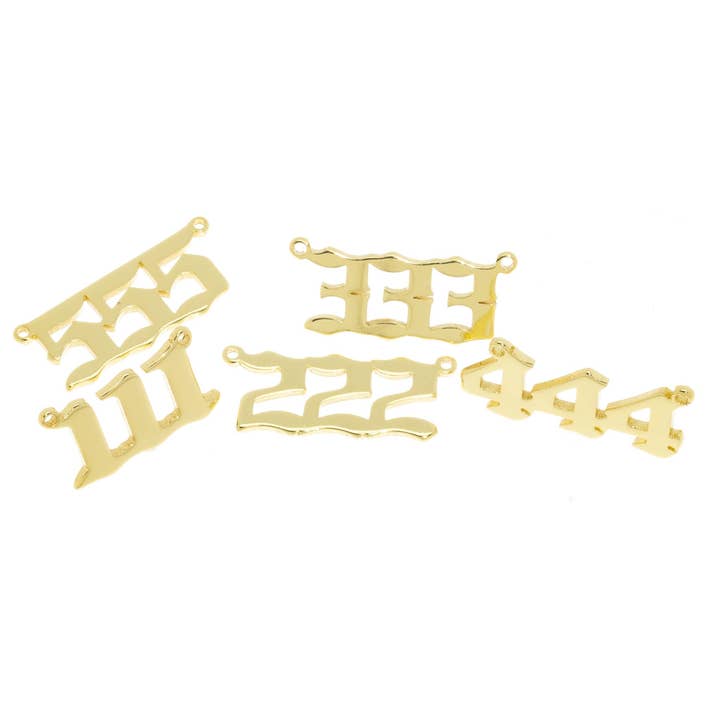 Jewel Pledge - Venta al por mayor Abalorios/colgantes individuales - Colgante Conector de Número de Ángel para Hacer Collares CNG0242