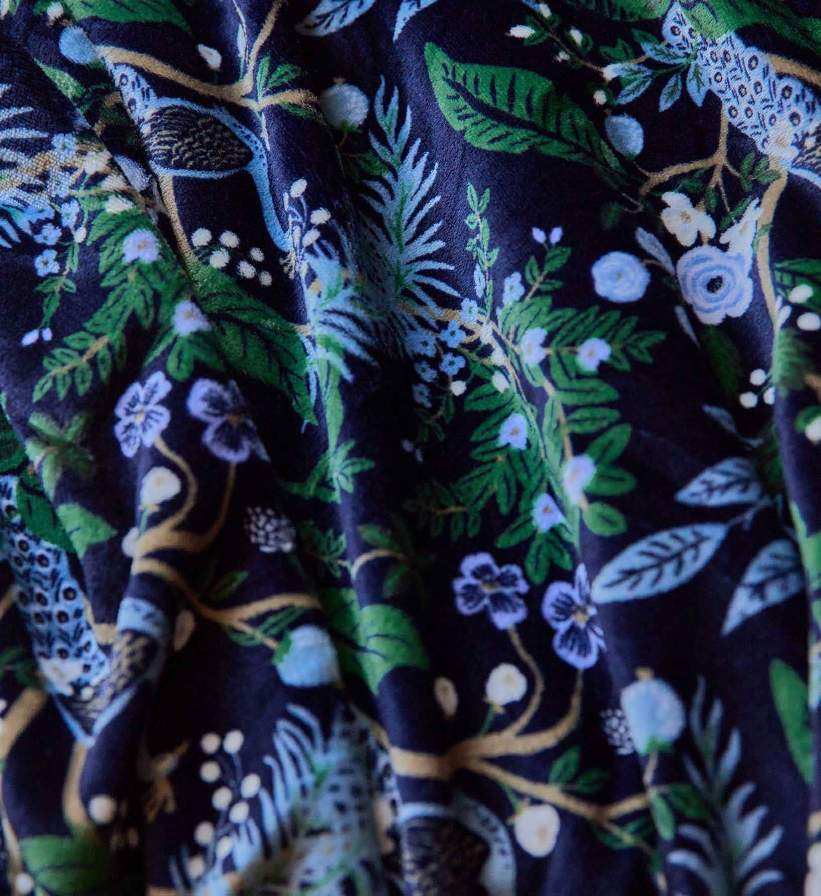 Rifle Paper Co. - Wholesale Travel Blanket - Peacock Travel Fleece Blanket2