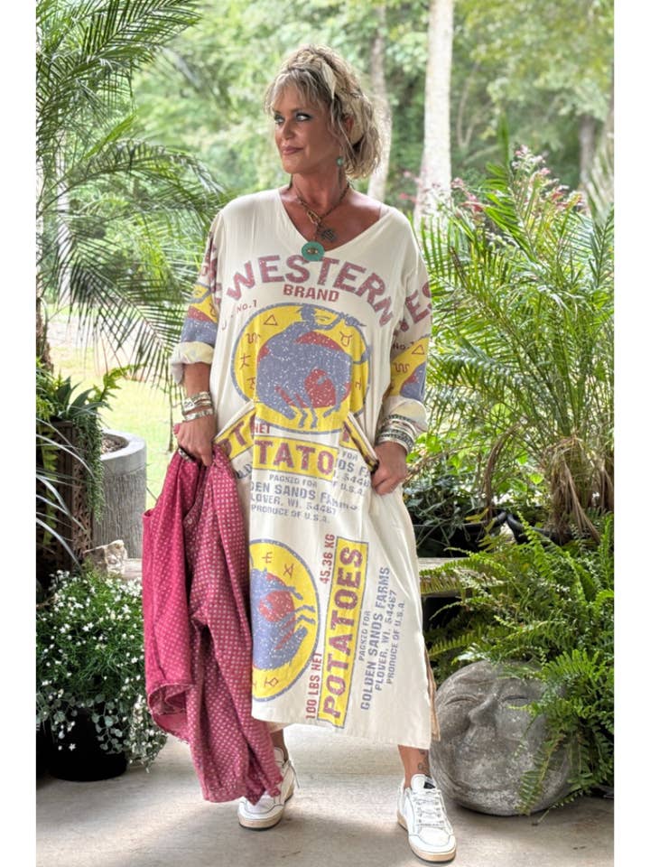 Weekend Mercantile Long Sleeve Dress - Western for wholesale by Jaded Gypsy