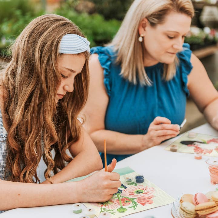 Elle Crée (She Creates) - Wholesale DIY craft kit - Poppies in Vase Paint-by-Number Kit4