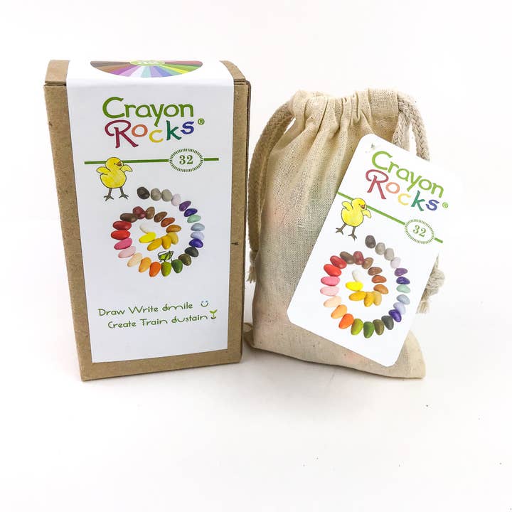 Crayon Rocks - Wholesale Crayons - Kids & Baby - 32 Colors in a Muslin Bag