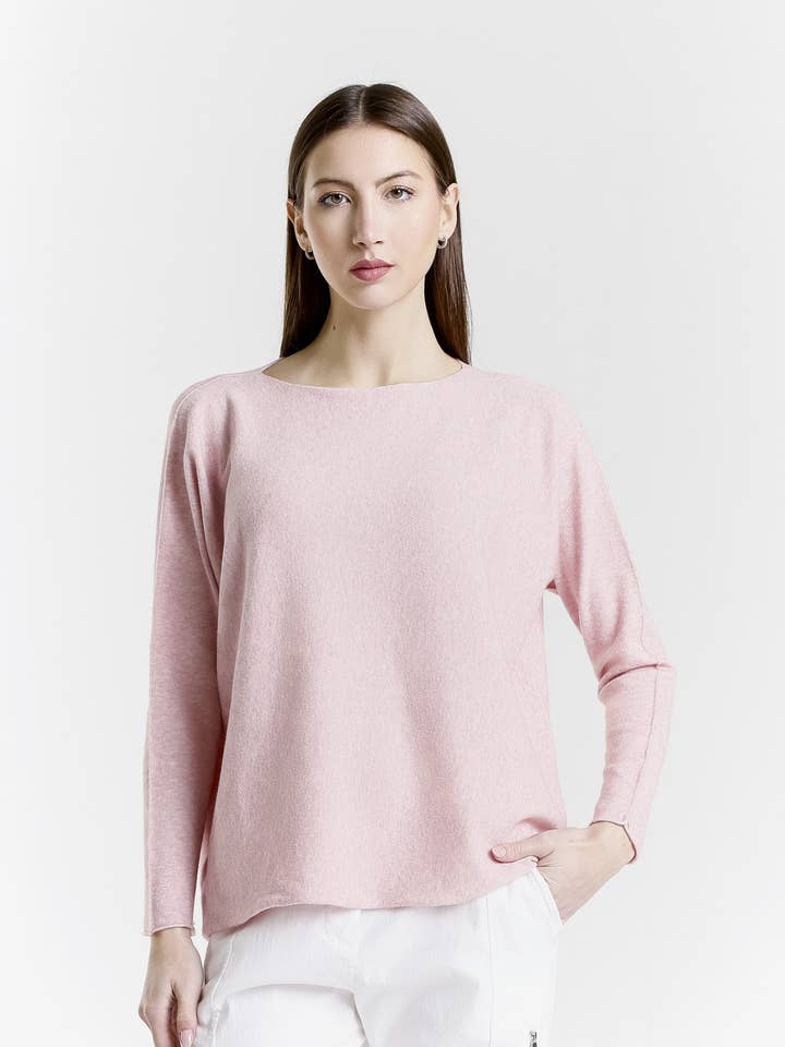TINA Stephens Italy/Tees By Tina - Wholesale Knit Sweater - Women's - Laurin Seriously Soft Jewel Neck Sweater (BLS425)