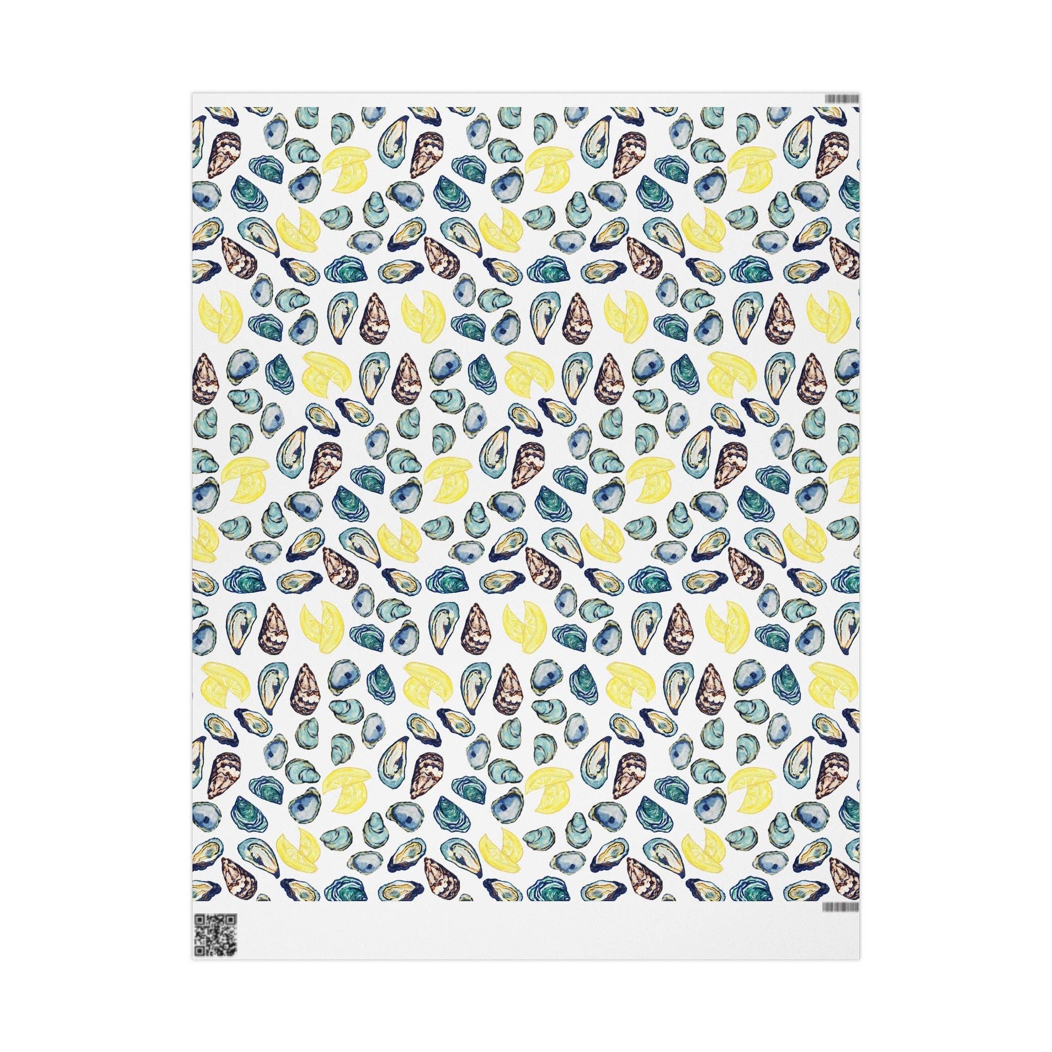 Blue Cava - Wholesale Flat Wrap - Oyster-Inspired Wrapping Paper | Eco-Friendly Gift Wrap3