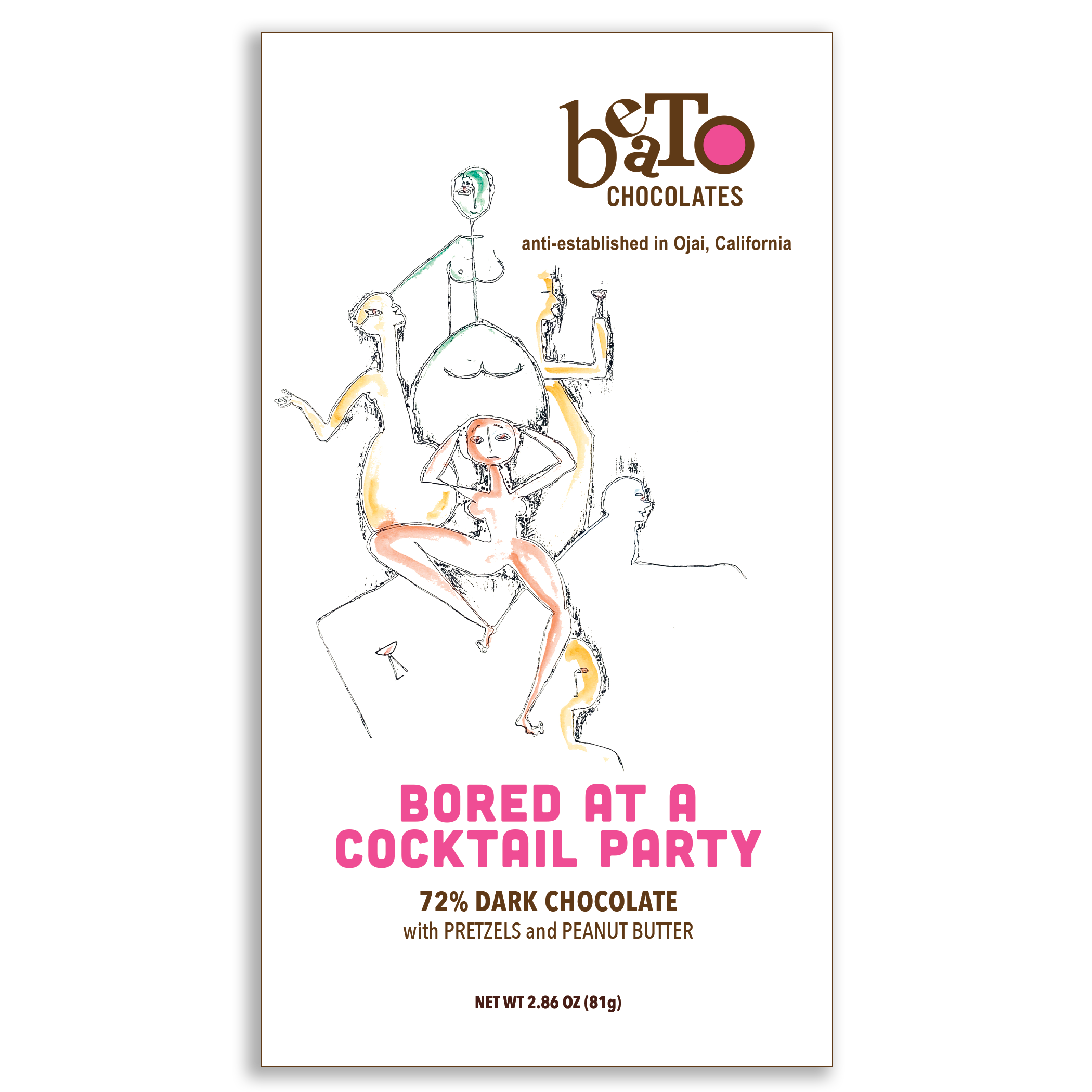 Beato Chocolates - Wholesale Chocolate Bar - Bored at a Cocktail Party Chocolate Bar (75g/2.64oz)5