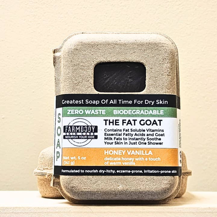 Farmbody Skin Care - Venta al por mayor Pastilla de jabón - The Fat Goat | El mejor jabón de leche de cabra y sebo para eccema y piel irritada1