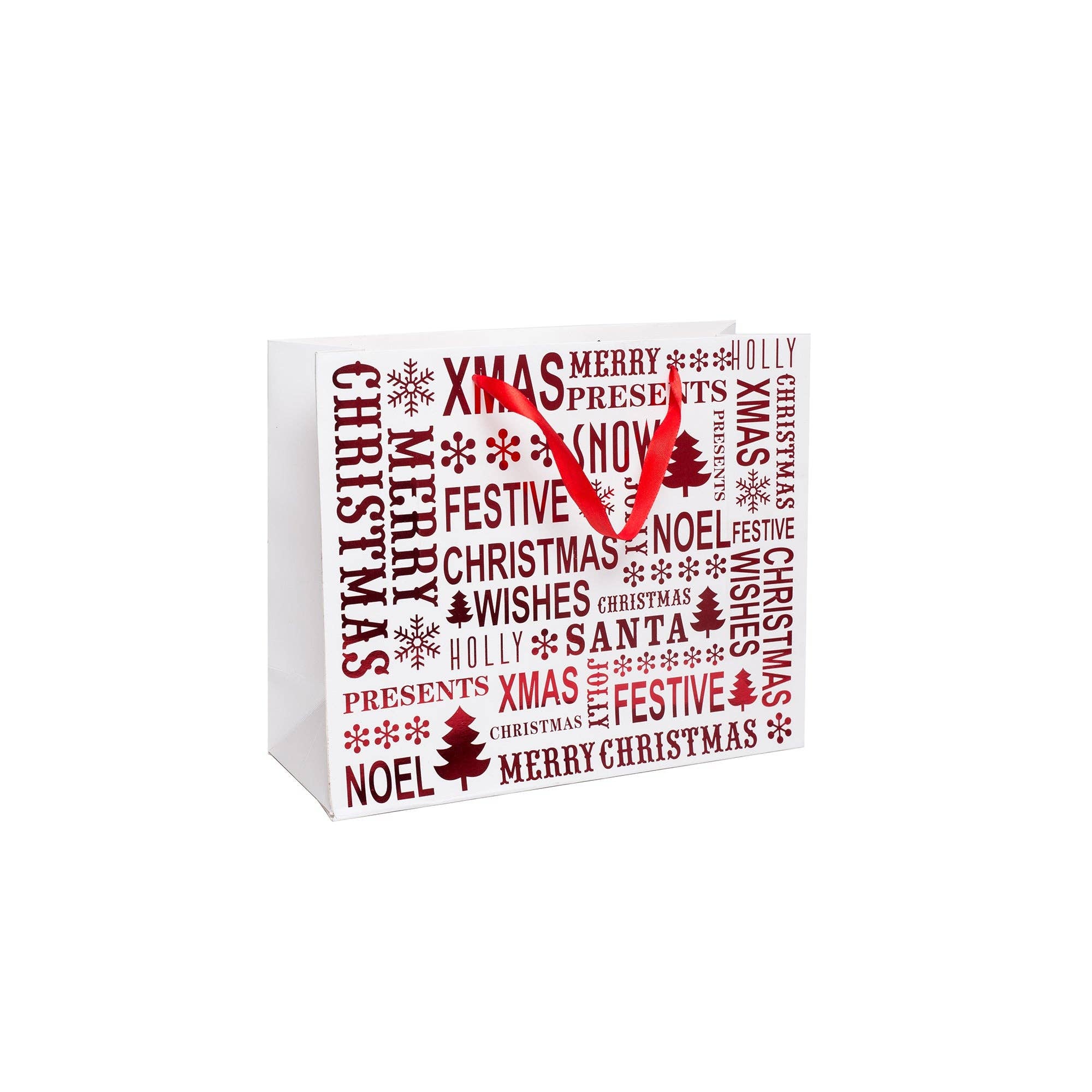 Emartbuy - Wholesale Gift Bag - Red & Gold Christmas Gift Bag - Set of 42