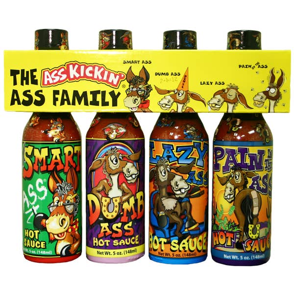 Ass Kickin’ Ass Family Gift Set – 4 Hot Sauces for wholesale by Southwest Specialty Food