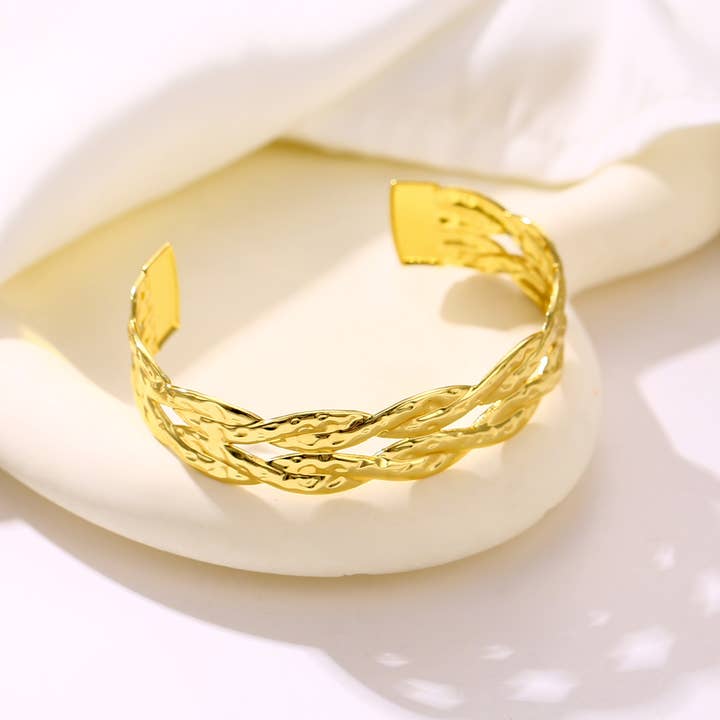 Stainless steel cuff bracelet - BR110351 for wholesale by Kapyco