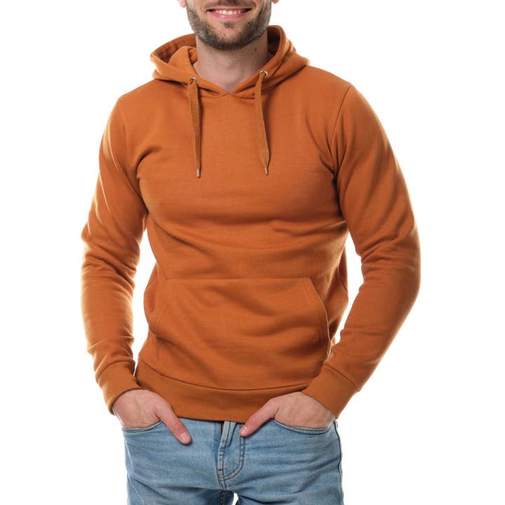 BEIGE Herre beige fleece hættetrøje for engroshandel på Faire
