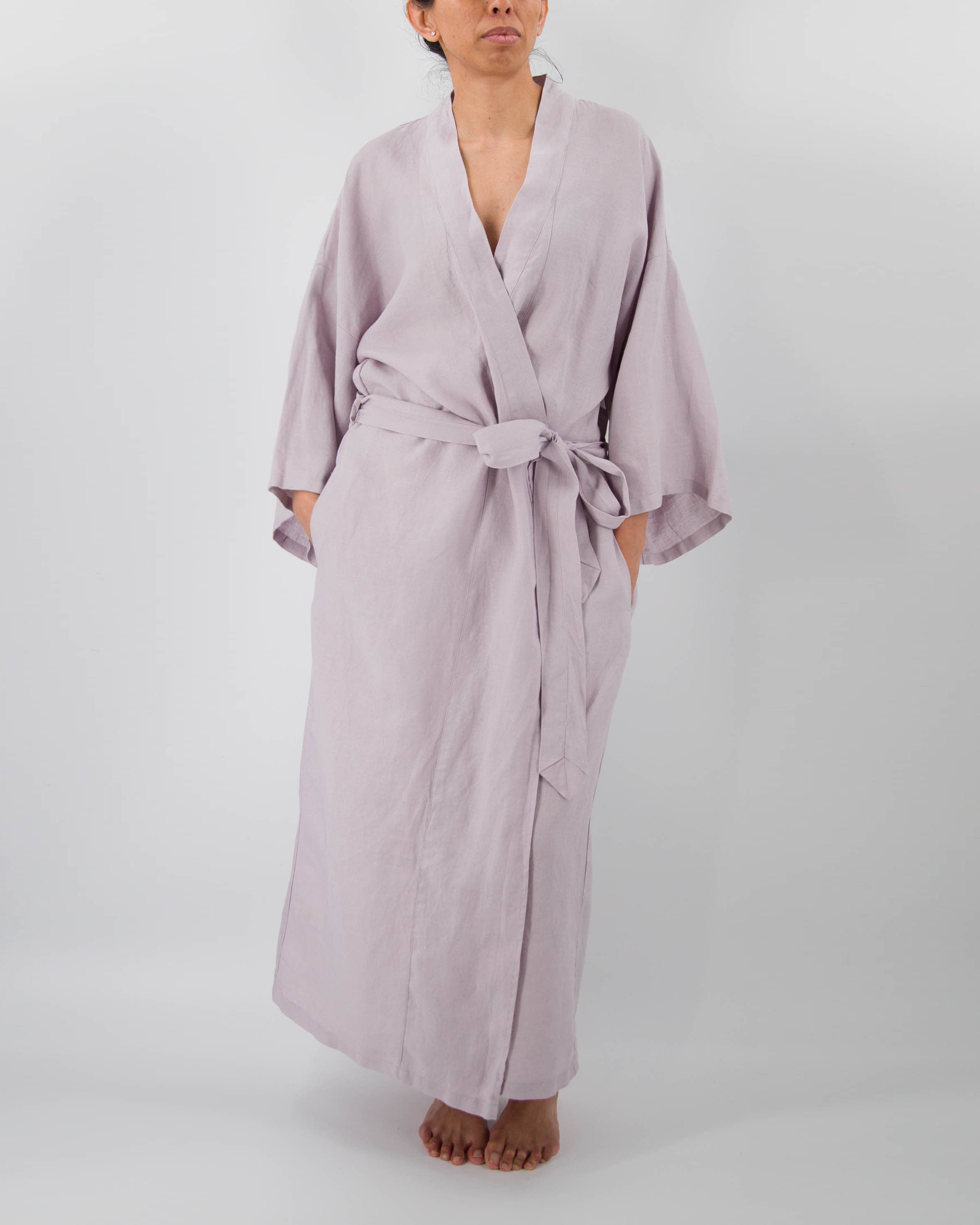 Sunday Morning - Wholesale Robe - Women's - Sai Full-Length Linen Robe1