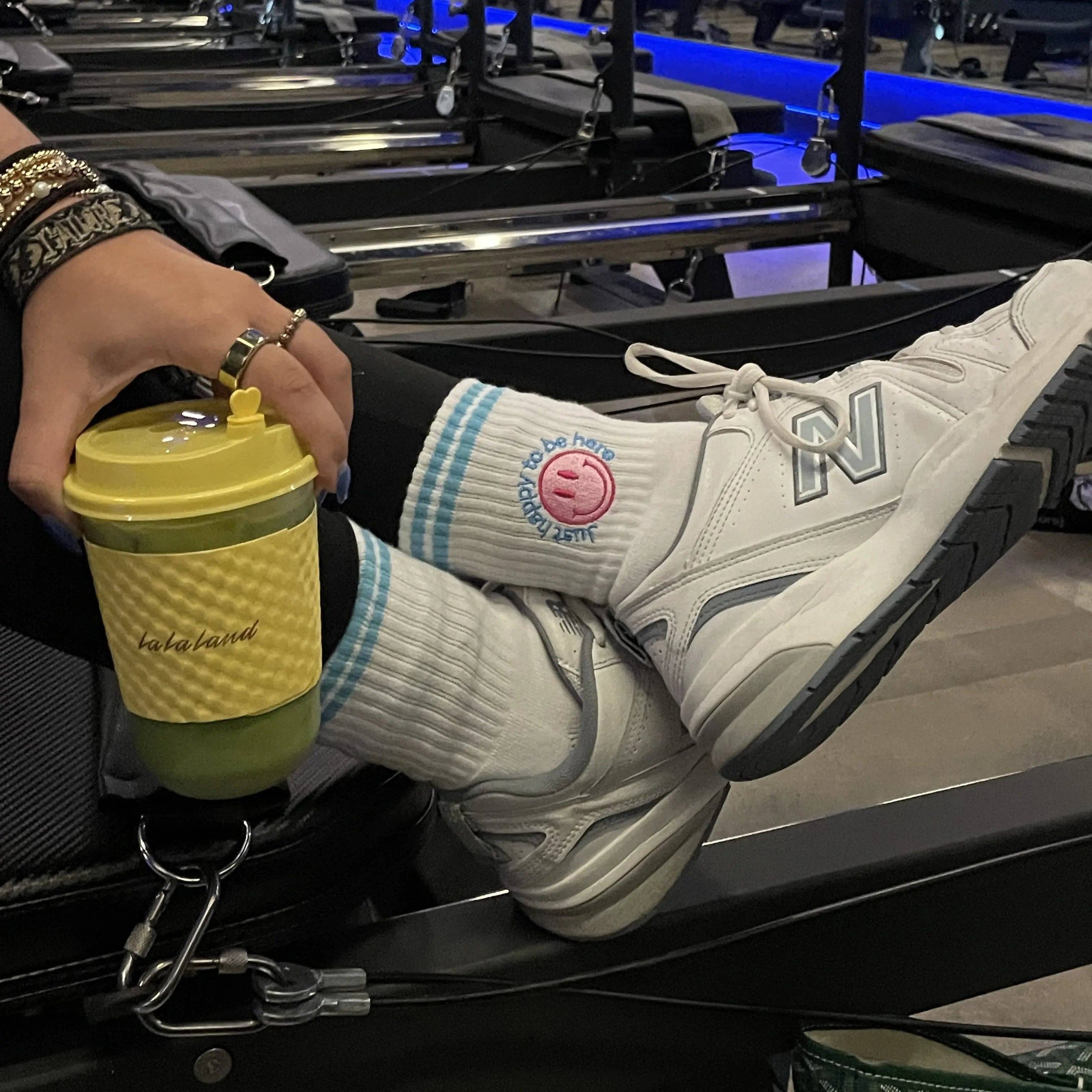 Pilabarre - Vente Chaussettes – femme - Chaussettes antidérapantes Juste Heureux d'Être Ici5