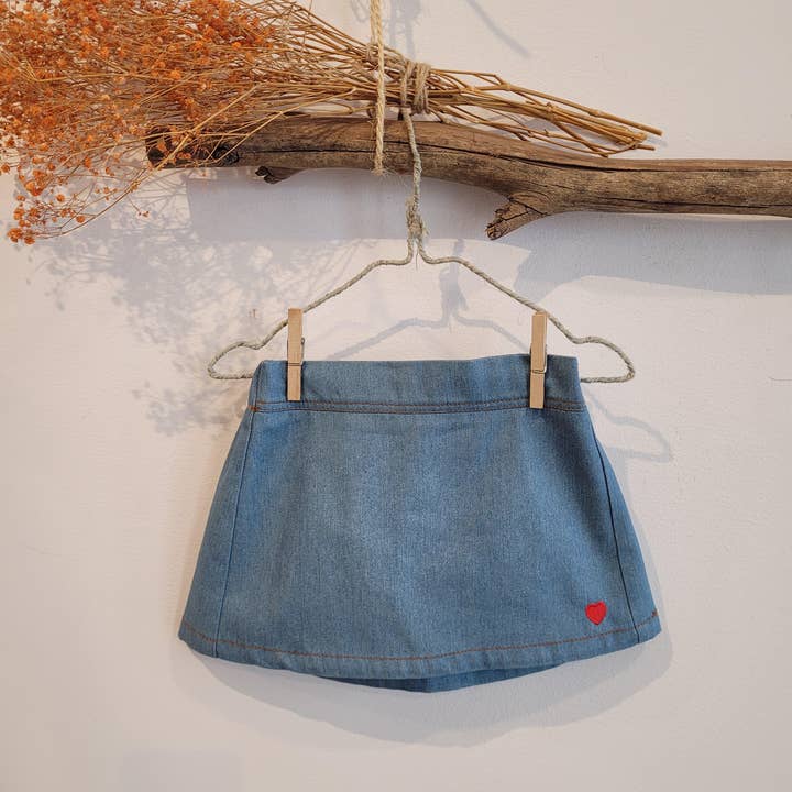 BLAUER JEANSROCK für den Großhandel von Mia y Lia