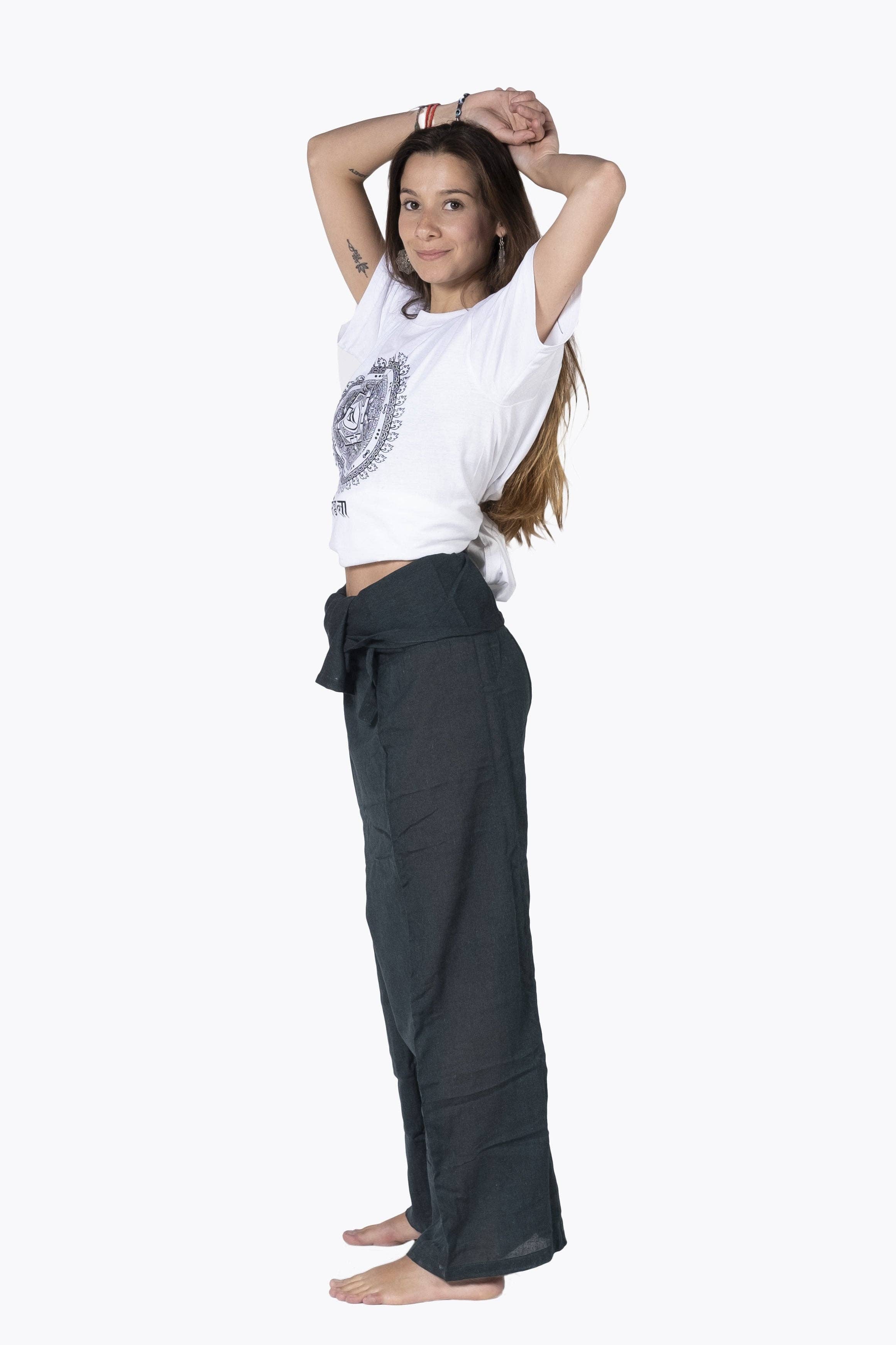 HimaOriginals - Venta al por mayor Pantalones - Mujer - Pantalón de algodón tailandés estilo pescador, boho hippie, ajuste relajado2