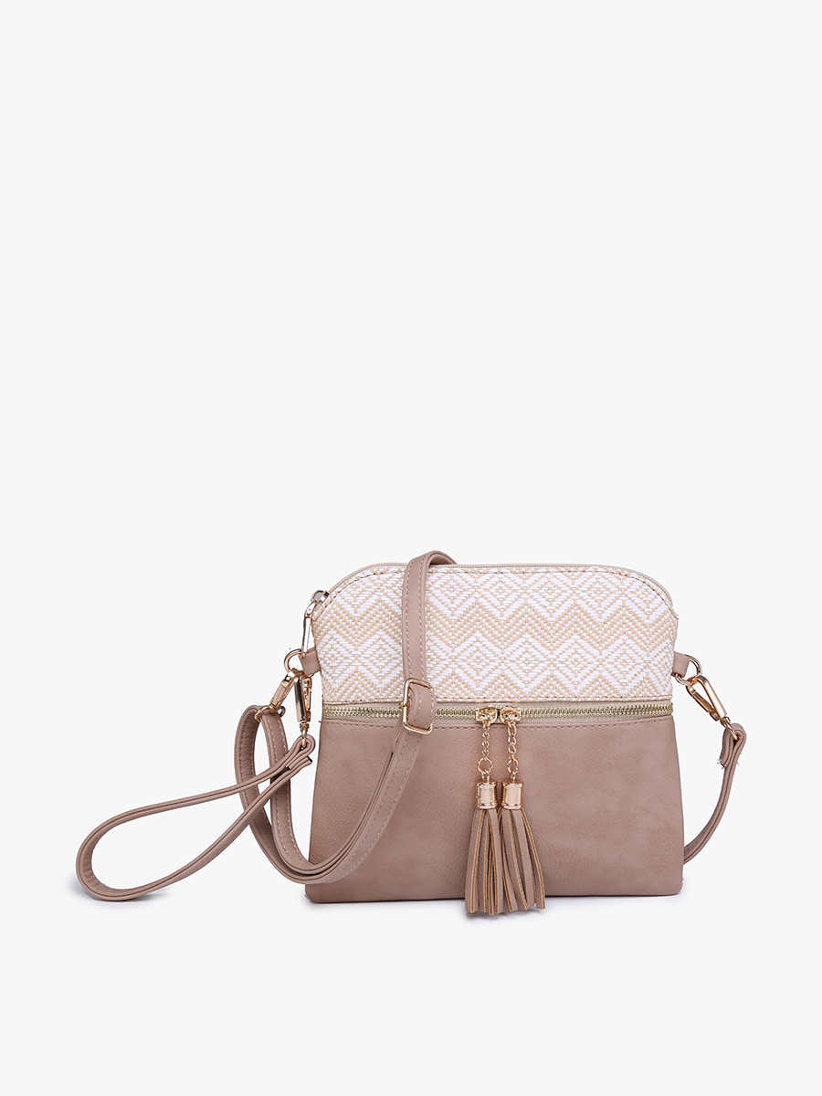 Jen & Co. - Wholesale Crossbody Bag - Women's - M1785 Tara Double Zip Crossbody Bag/Wristlet5