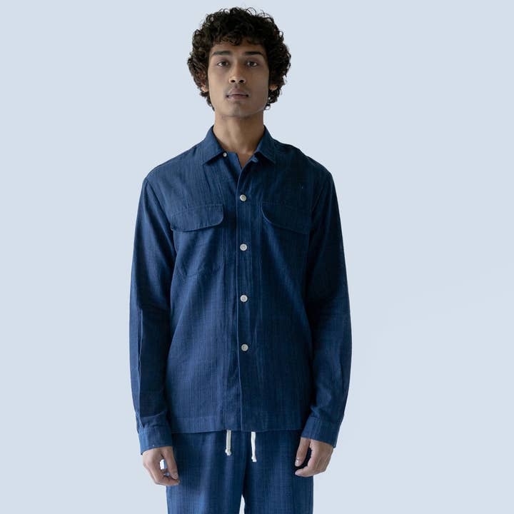 Cantonment Shirt (Indigo) for wholesale by Of—No Nation