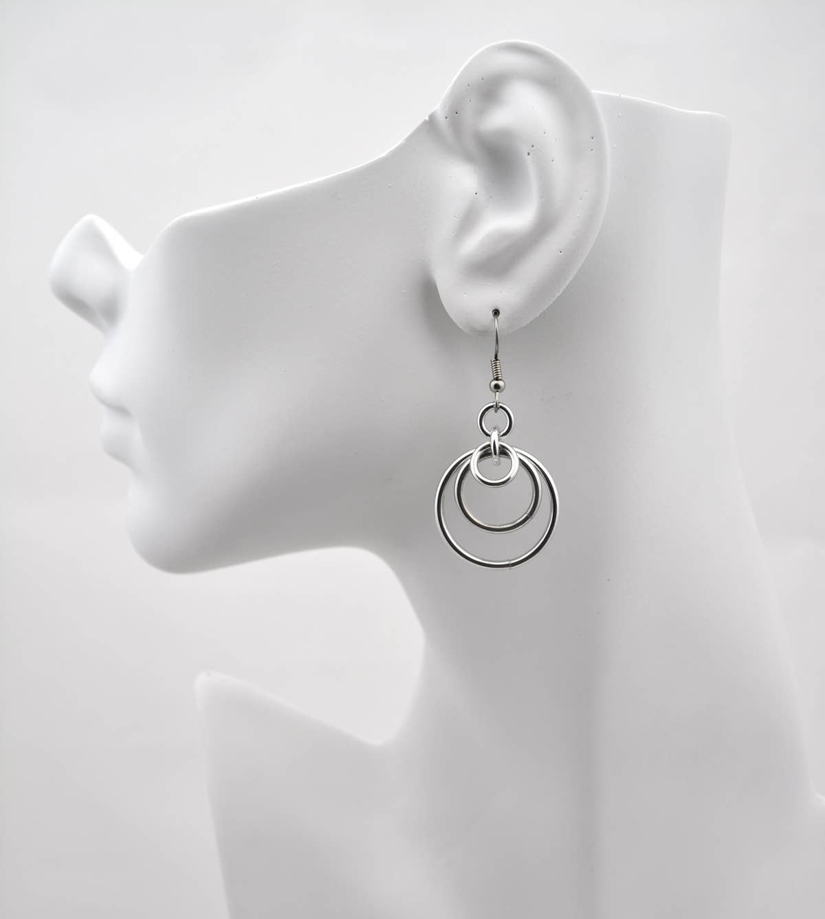 Rebeca Mojica Jewelry - Wholesale Dangle Earrings - Scallop Earrings - Silver Color2