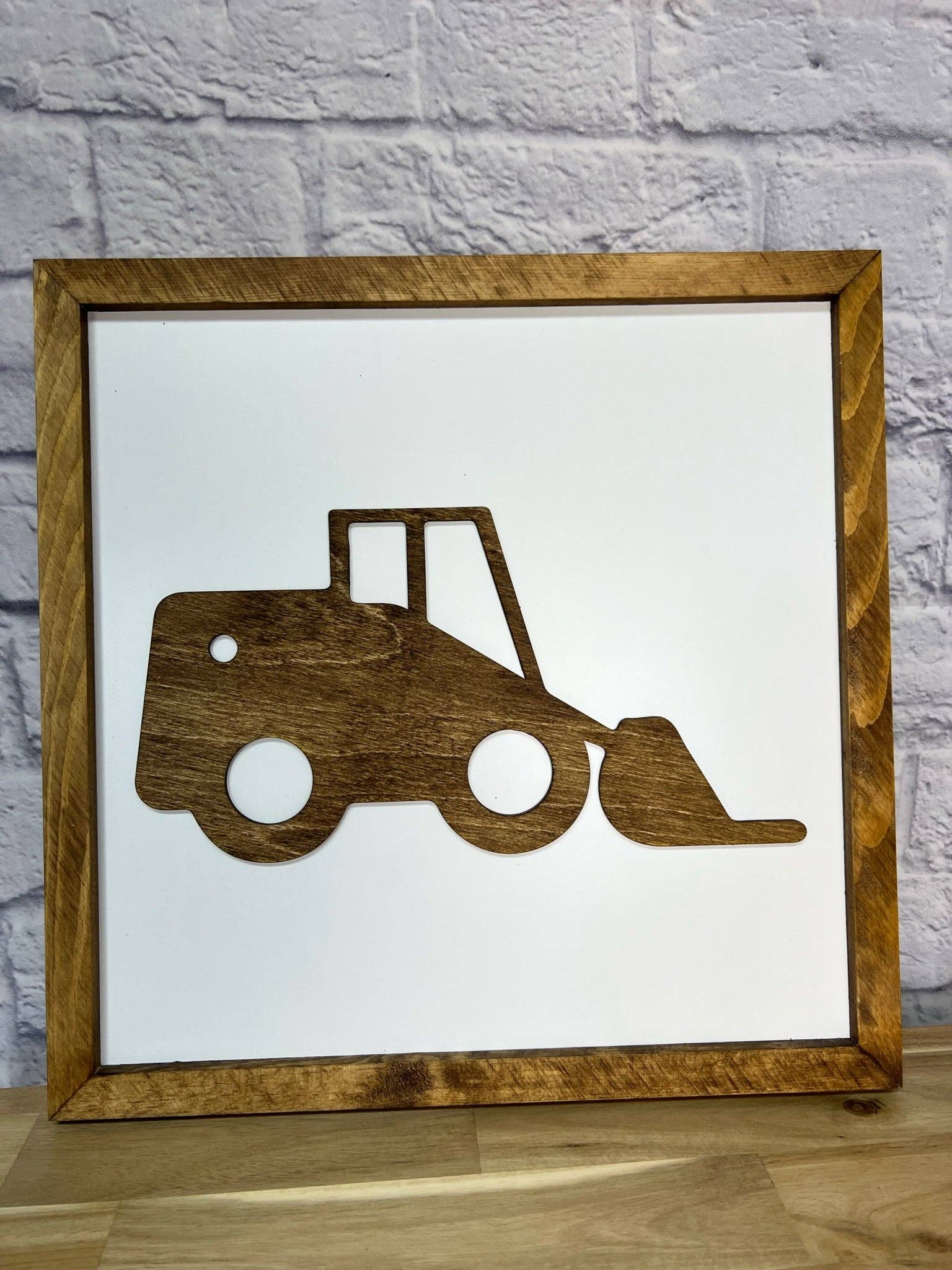 Nail and Hook Laser Cut Home Decor - Wholesale Sign - Construction Truck | 14x14 inch Wood Sign | Construction Room Decor | Construction Truck Bedroom13