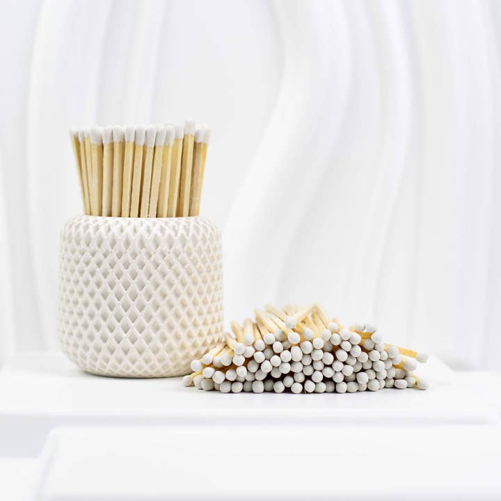 UniqueGiftsAG – wholesale Matches – 9.5 cm White Head Wooden Matches, Matches Refill 1