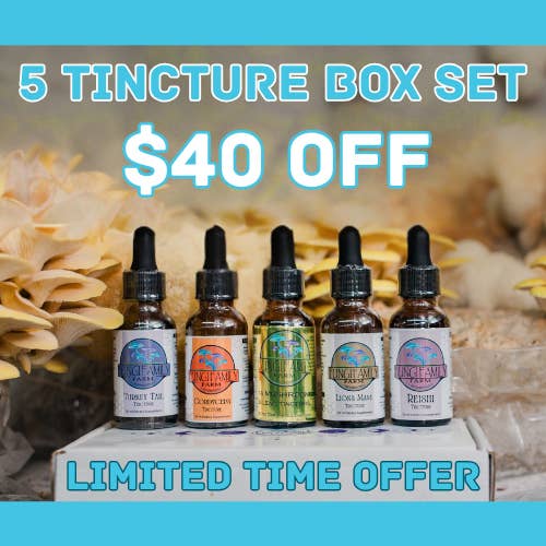 5 Tincture Box Set – Complete Daily Mushroom Wellness System for wholesale by Maui Mushrooms & More