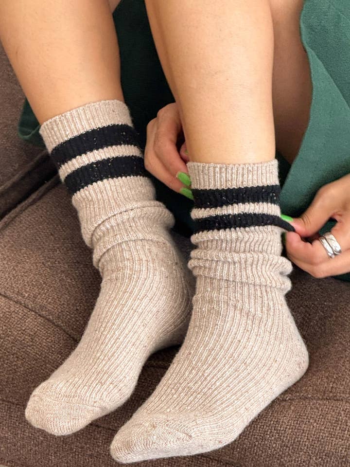 Le Bon Shoppe - Wholesale Socks - Women's - Snow Varsity Socks (wholesale)7