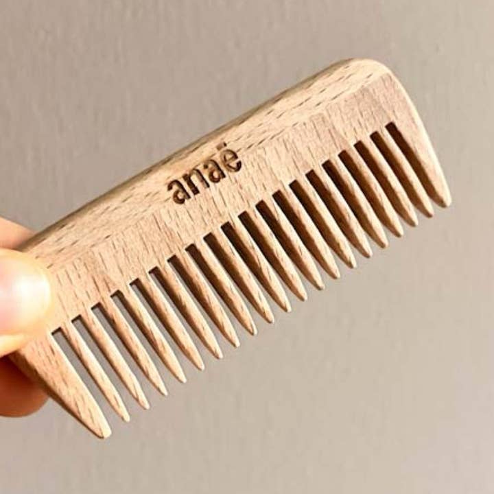 Clémentine Boutique - Vente Peigne/brosse à cheveux - Peigne de poche en bois, fabriqué à la main en hêtre0
