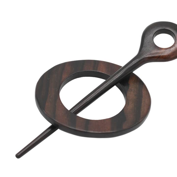 Anne B. Accessories - Wholesale Brooch - Wood Scarf Pin with Stick, Scarf Buckle Shawl Buckle Knitted2