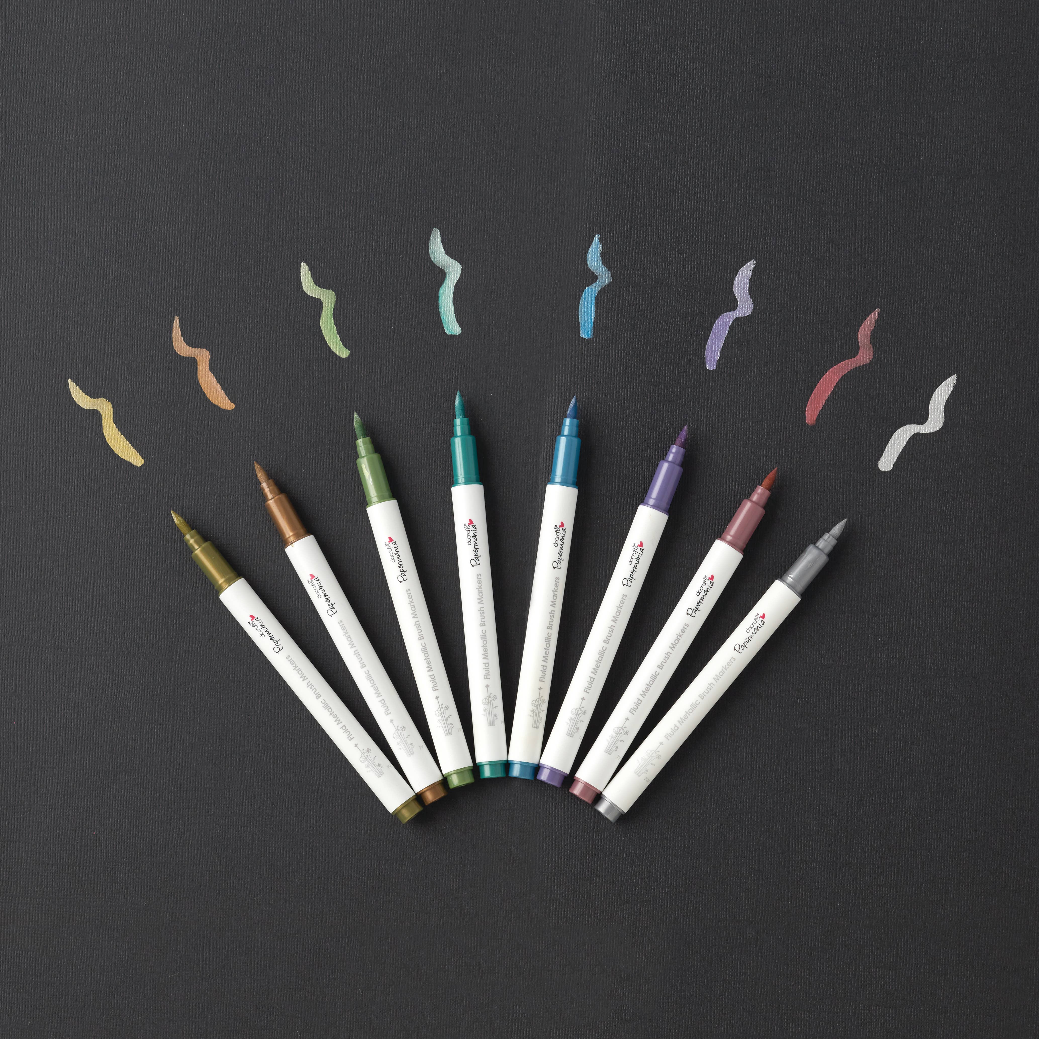 West Design Products – wholesale Pen – Papermania Metallic Pens (8Pk) - Brush Tip2