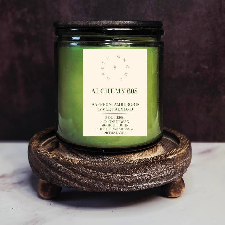 Saffron & Sweet Almond (Alchemy 608) Coconut Wax Candle for wholesale by Green Gnome Candles