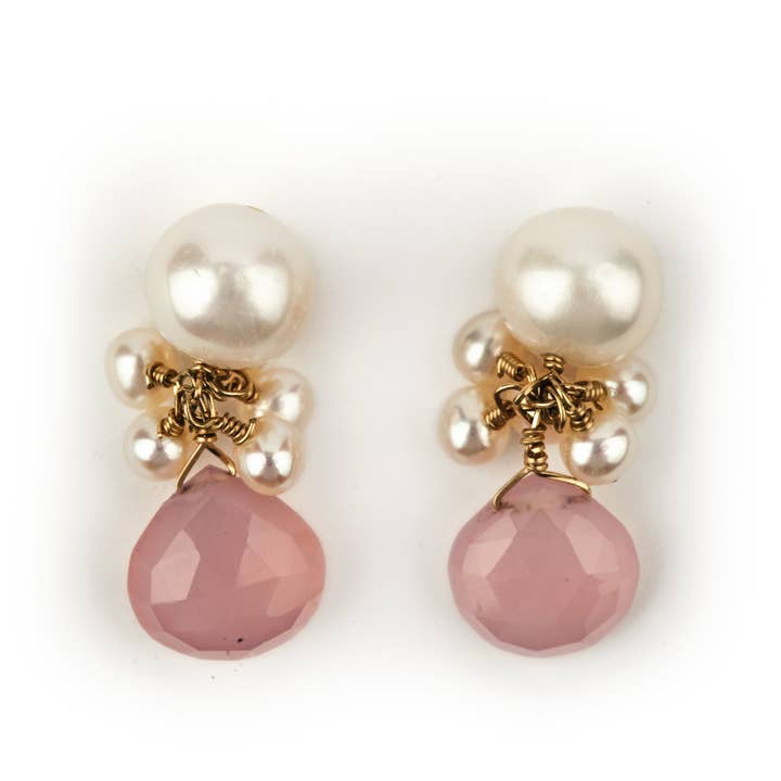 Audrey droppar i rosa för wholesale av Meg Carter Designs