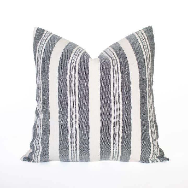 Heddle & Lamm - Wholesale Throw Pillow Cover - Arrti - Ivory Stripe Indian Cotton Pillow Covers