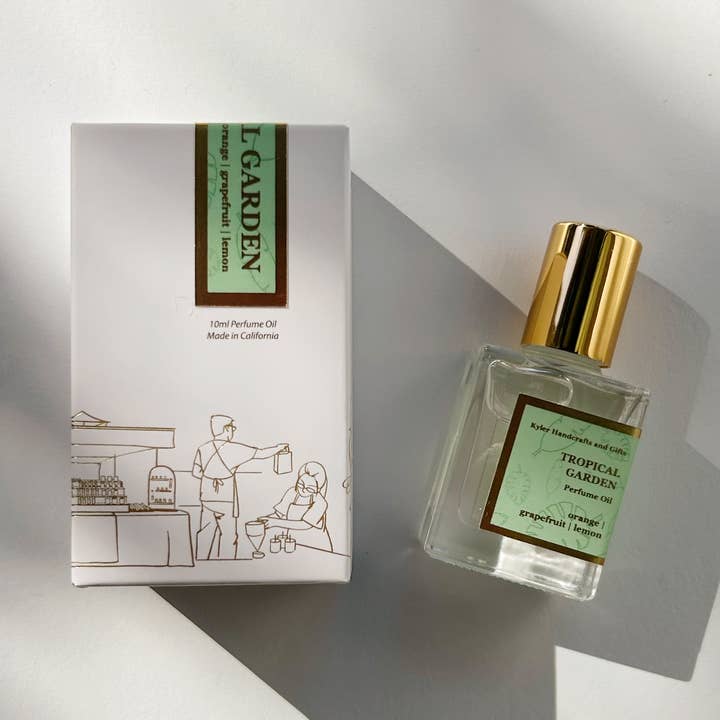 Tropical Garden - Roll-On Perfume Oil (w/ New Packaging Box) for wholesale by Kyler Handcrafts and Gifts
