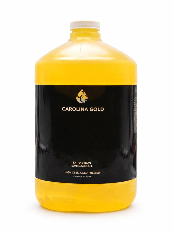 1 Gallon Cold Pressed Sunflower Oil for wholesale by Carolina Gold